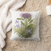 ヴィンテージの野生の花のアザミの枕 クッション (ブランケット)
