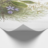 ヴィンテージの野生の花のアザミ ラッピングペーパー (角)