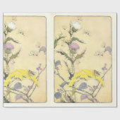 ヴィンテージの野生の花のタンポポ ラッピングペーパー (フラット)