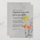 ヴィンテージの野生の花の結婚式招待状 招待状 (正面/裏面)