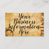 ヴィンテージの野生の西のテンプレートw/Wildの馬 名刺 (裏面)