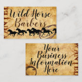 ヴィンテージの野生の西のテンプレートw/Wildの馬 名刺 (正面/裏面)