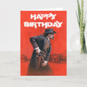ヴィンテージの野生の西の殺し屋のバースデー・カード カード (正面)