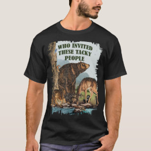 ヴィンテージの野生生物招待されで、これらの粘着性の人々P Tシャツ