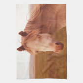 ヴィンテージの野生馬 キッチンタオル (縦)