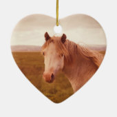 ヴィンテージの野生馬 セラミックオーナメント (裏面)
