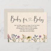 ヴィンテージの野草の赤ちゃんシャワー本ベビー インビテーションポストカード (正面/裏面)