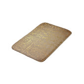 ヴィンテージの金ゴールドのエジプトの象形文字の紙のプリント バスマット (アングル)