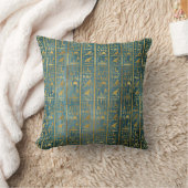 ヴィンテージの金ゴールドのエジプト人の紙のプリント クッション (ブランケット)