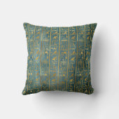 ヴィンテージの金ゴールドのエジプト人の紙のプリント クッション (裏面)