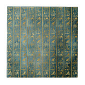 ヴィンテージの金ゴールドのエジプト人の紙のプリント タイル (正面)