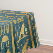 ヴィンテージの金ゴールドのエジプト人の紙のプリント テーブルクロス (インサイチュ)