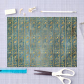 ヴィンテージの金ゴールドのエジプト人の紙のプリント 薄葉紙 (クラフト)