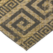 ヴィンテージの金ゴールドのギリシャの雷文パターン テーブルクロス (アングル)