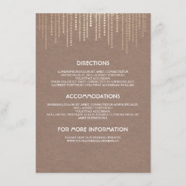 ヴィンテージの金ゴールドのグリッターの魅力的な結婚式の詳細 エンクロージャーカード