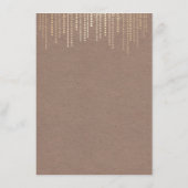 ヴィンテージの金ゴールドのグリッターの魅力的な結婚式の詳細 エンクロージャーカード (裏面)