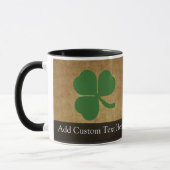 ヴィンテージの金ゴールドのシャムロック マグカップ (左)