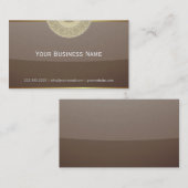 ヴィンテージの金ゴールドのボーダーブラウンのガラス名刺 名刺 (正面/裏面)