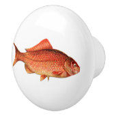 ヴィンテージの金ゴールドの魚/金魚 セラミックノブ (右)