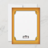 ヴィンテージの金ゴールドのPlaybillの誕生日のパーティの招待状 招待状 (裏面)