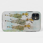 ヴィンテージの金ゴールド及びヒスイのキリンのiPhoneの場合 Case-Mate iPhoneケース (裏面(横))