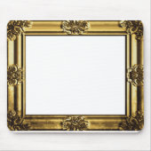 ヴィンテージの金ゴールド旧式なスクロール写真フレーム マウスパッド (正面)