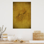 ヴィンテージの金ゴールド書 ポスター (キッチン)