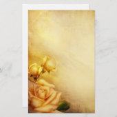ヴィンテージの金バラ 便箋 (正面/裏面)