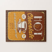 ヴィンテージの金属の印-ココア ジグソーパズル (横)