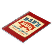 ヴィンテージの金属の印-パパのBBQ ノートブック (左側)