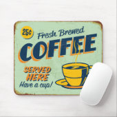 ヴィンテージの金属の印-新しい醸造されたコーヒー マウスパッド (マウス)