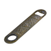 ヴィンテージの金属の装飾のエレガントな花の古い彫刻します スピード栓抜き (正面アングル)