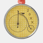 ヴィンテージの金属高い車輪のアンティークの自転車 メタルオーナメント (正面)