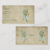 ヴィンテージの金最も親愛なシカの名刺かラベル 名刺 (正面/裏面)