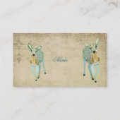 ヴィンテージの金最も親愛なシカの名刺かラベル 名刺 (裏面)