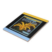 ヴィンテージの金棒のオレンジ木枠のラベルのアクセントのタイル タイル (側面)