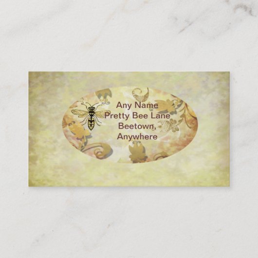 ヴィンテージの金蜂の名刺 名刺 (正面)