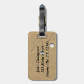 ヴィンテージの鉄道乗車券1800's ラゲッジタグ (裏面縦)