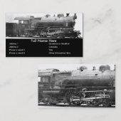 ヴィンテージの鉄道写真のしおり 名刺 (正面/裏面)