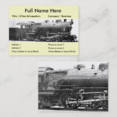 ヴィンテージの鉄道写真のしおり 名刺 (正面/裏面)