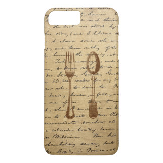 ヴィンテージの銀器のフォーク及びスプーンのiPhone 7のプラスの場合 iPhone 8 Plus/7 Plusケース