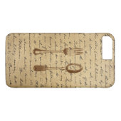 ヴィンテージの銀器のフォーク及びスプーンのiPhone 7のプラスの場合 Case-Mate iPhoneケース (裏面(横))