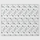 ヴィンテージの銀器パターン包装紙 ラッピングペーパー (フラット)