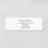 ヴィンテージの銀製かみそり スキニー名刺 (裏面)