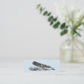 ヴィンテージの銀製かみそり/小型 スキニー名刺 (スタンド正面)