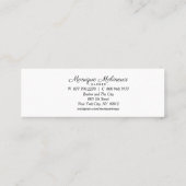 ヴィンテージの銀製かみそり/小型 スキニー名刺 (裏面)