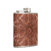 ヴィンテージの銅の錫はSteampunkのアンティークをタイルを張ります フラスク (右)