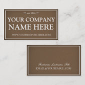 ヴィンテージの鋳物場の名刺-男らしいモダン 名刺 (正面/裏面)