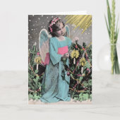 ヴィンテージの錫のタイプが付いているクリスマスカード シーズンカード (正面)