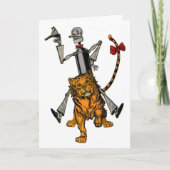 ヴィンテージの錫の人とライオンのカード カード (正面)